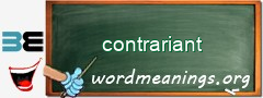WordMeaning blackboard for contrariant